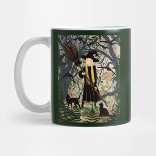 Witch with a broom Mug